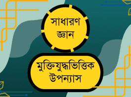 মুক্তিযুদ্ধভিত্তিক গুরুত্বপূর্ণ উপন্যাস